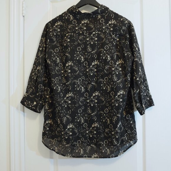 Woolrich John Rich Bros Vintage Women Button down blouse 100% cotton size L - Picture 2 of 10